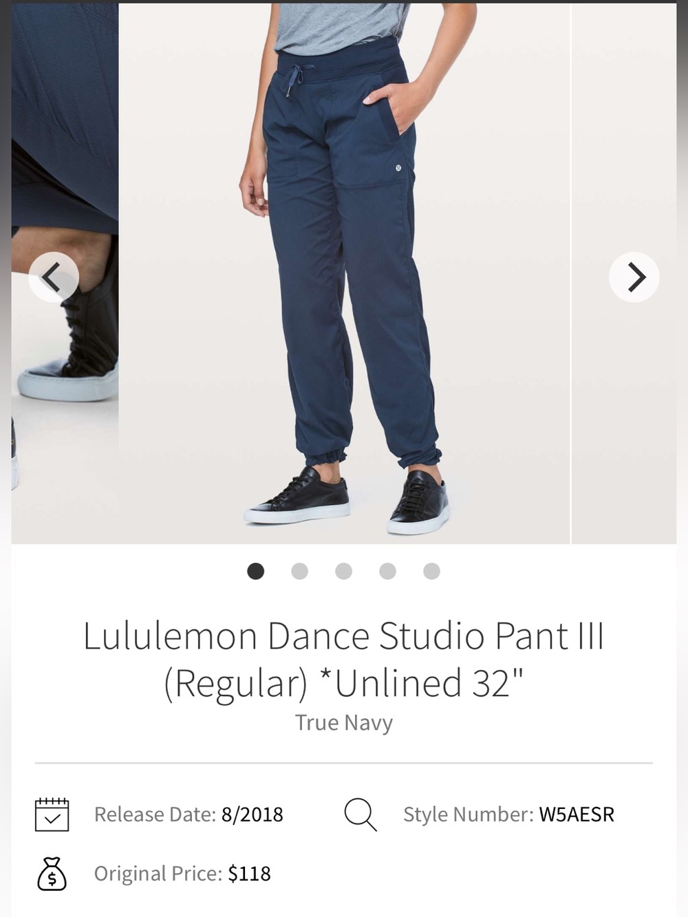 lululemon athletica Dance Studio Pant III — True Navy